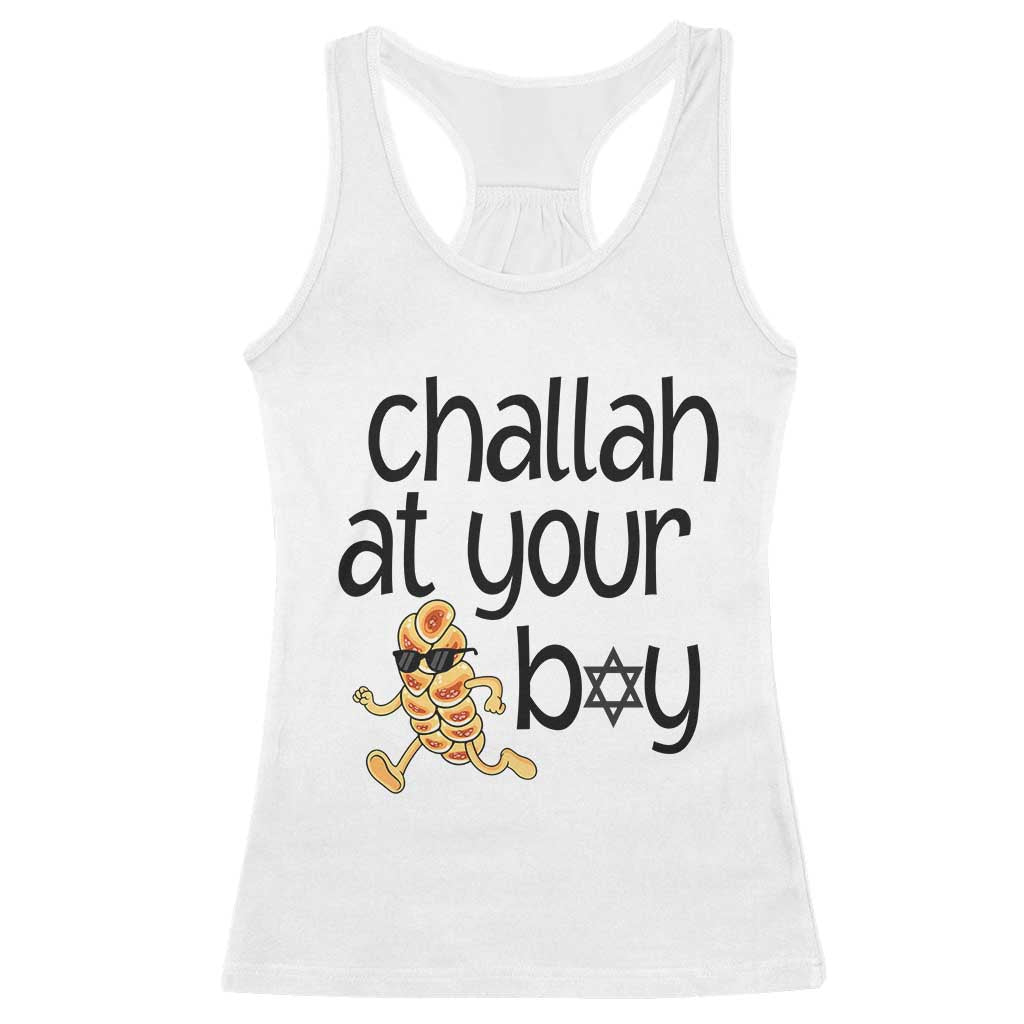 Festival Of Lights Gift Racerback Tank Top Hanukkah Challah At Ya Boy - Wonder Print Shop