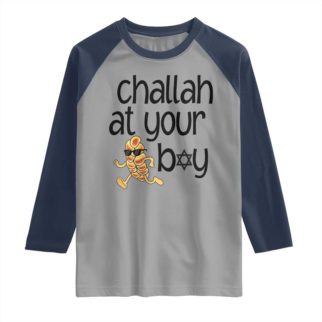 Festival Of Lights Gift Raglan Shirt Hanukkah Challah At Ya Boy - Wonder Print Shop