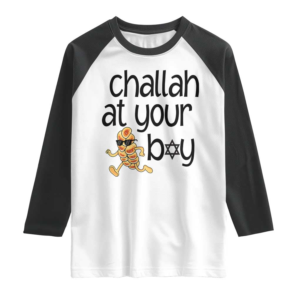Festival Of Lights Gift Raglan Shirt Hanukkah Challah At Ya Boy - Wonder Print Shop