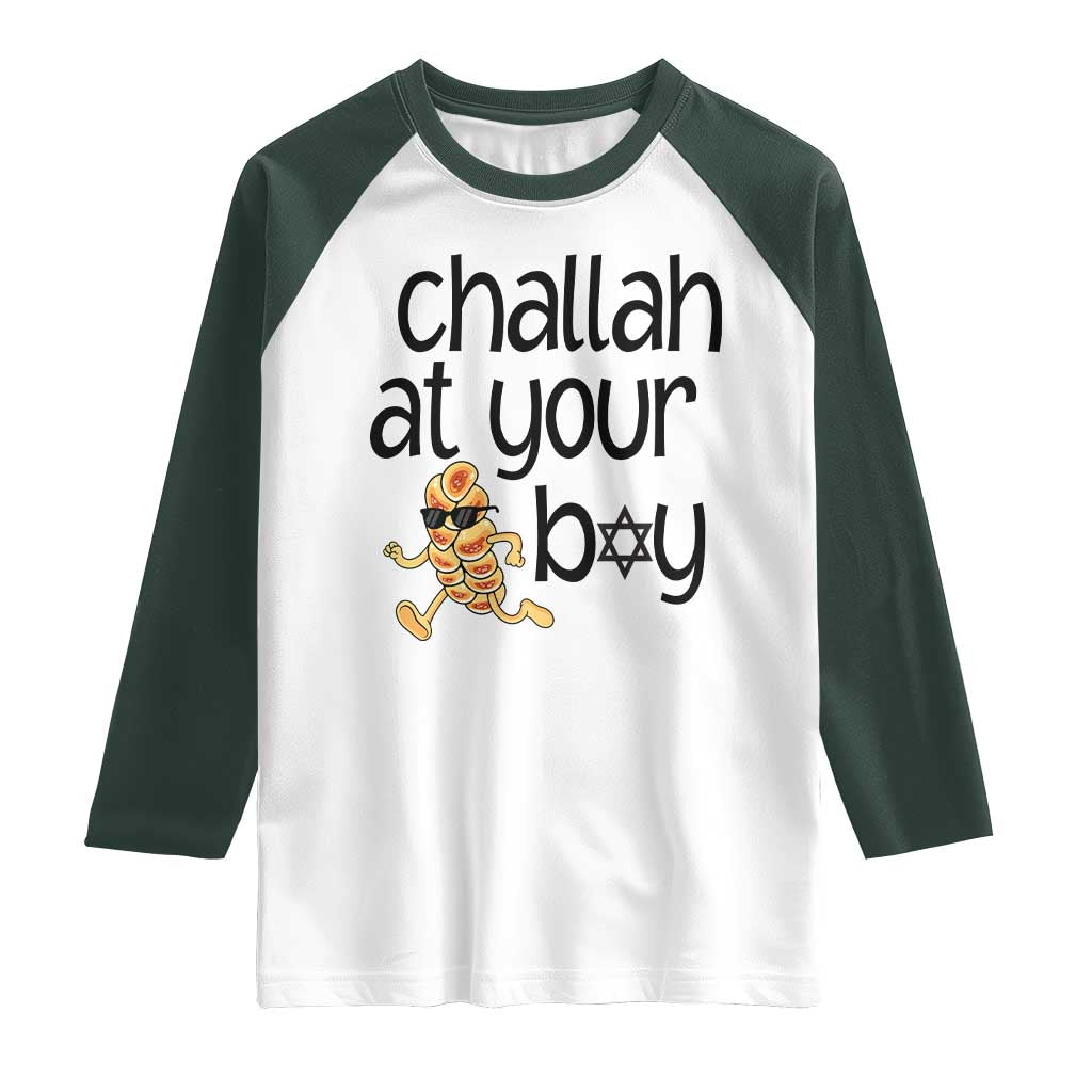 Festival Of Lights Gift Raglan Shirt Hanukkah Challah At Ya Boy - Wonder Print Shop