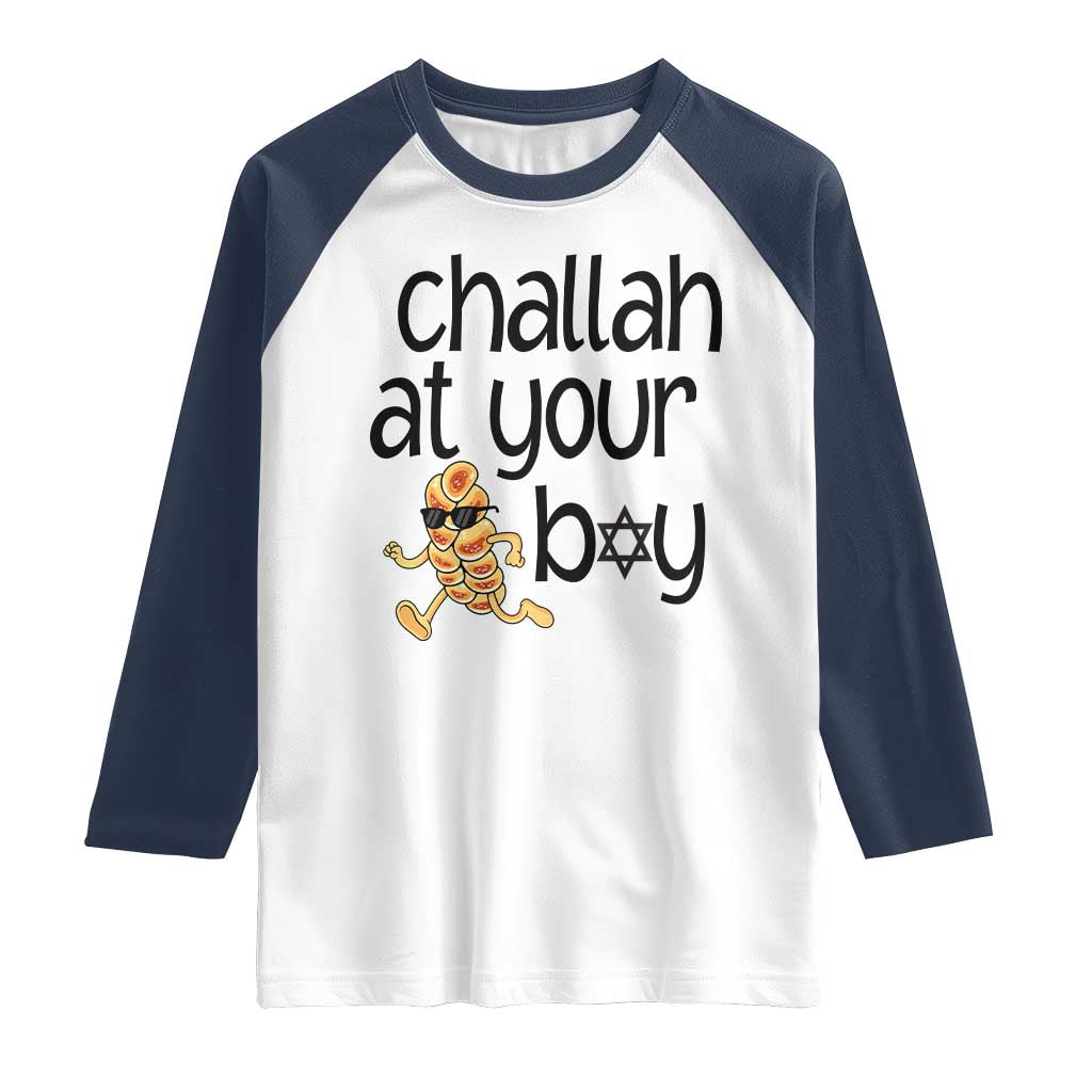 Festival Of Lights Gift Raglan Shirt Hanukkah Challah At Ya Boy - Wonder Print Shop