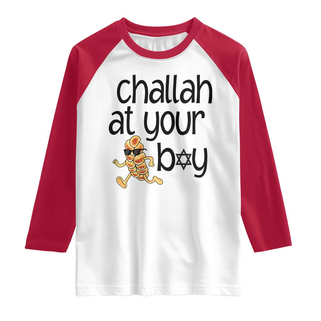 Festival Of Lights Gift Raglan Shirt Hanukkah Challah At Ya Boy - Wonder Print Shop