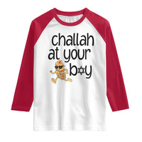 Festival Of Lights Gift Raglan Shirt Hanukkah Challah At Ya Boy - Wonder Print Shop