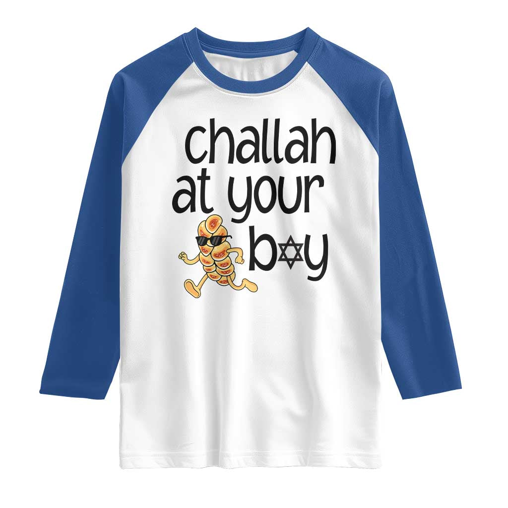 Festival Of Lights Gift Raglan Shirt Hanukkah Challah At Ya Boy - Wonder Print Shop