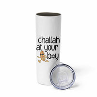 Festival Of Lights Gift Skinny Tumbler Hanukkah Challah At Ya Boy - Wonder Print Shop