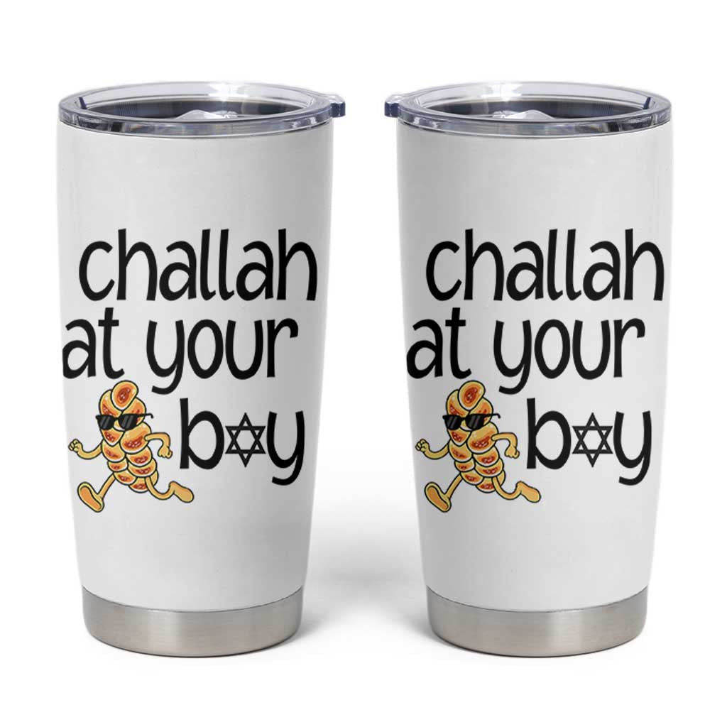 Festival Of Lights Gift Tumbler Cup Hanukkah Challah At Ya Boy - Wonder Print Shop