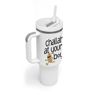 Festival Of Lights Gift Tumbler With Handle Hanukkah Challah At Ya Boy - Wonder Print Shop