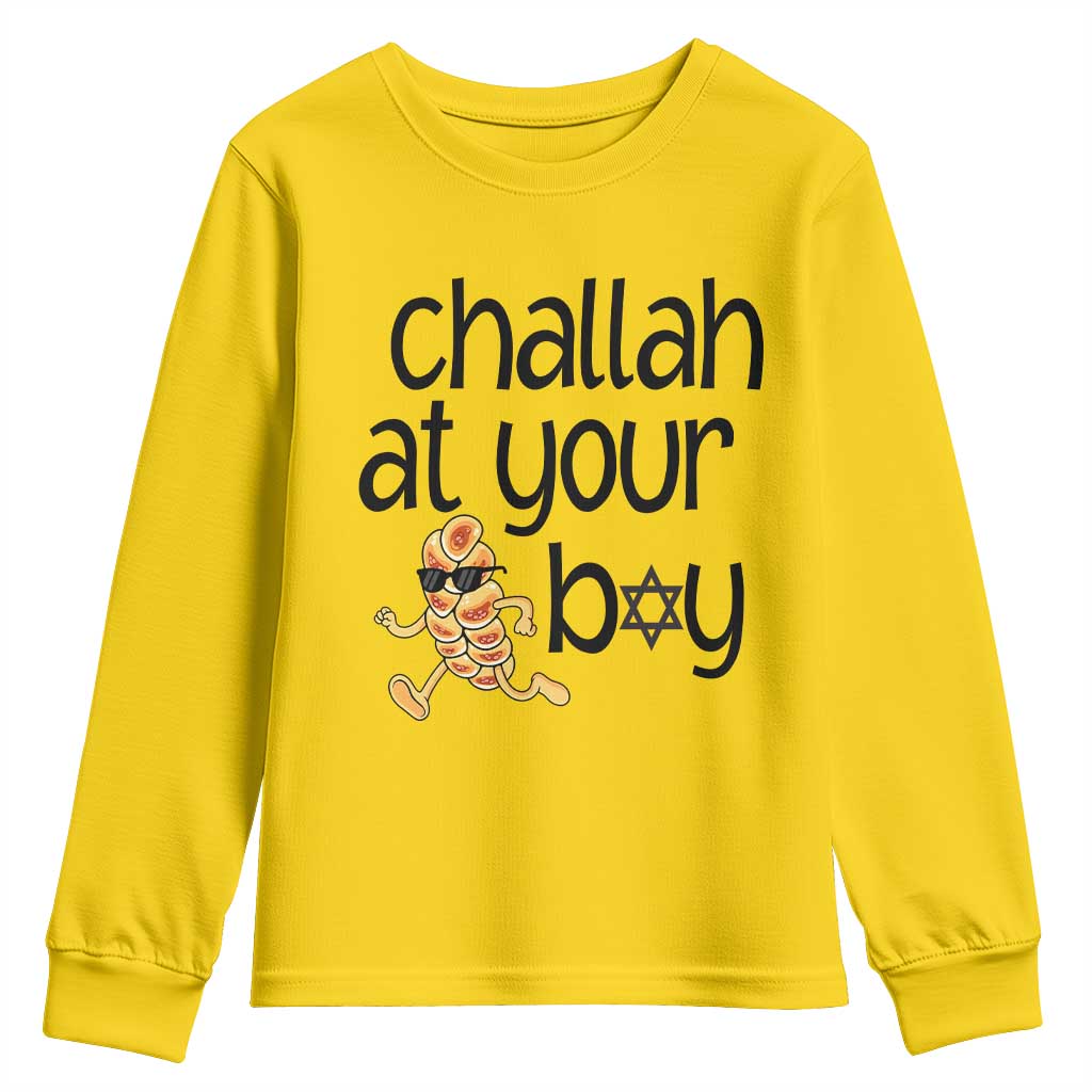 Festival Of Lights Gift Youth Sweatshirt Hanukkah Challah At Ya Boy - Wonder Print Shop