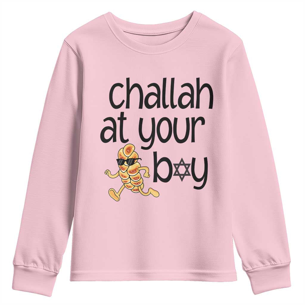 Festival Of Lights Gift Youth Sweatshirt Hanukkah Challah At Ya Boy - Wonder Print Shop