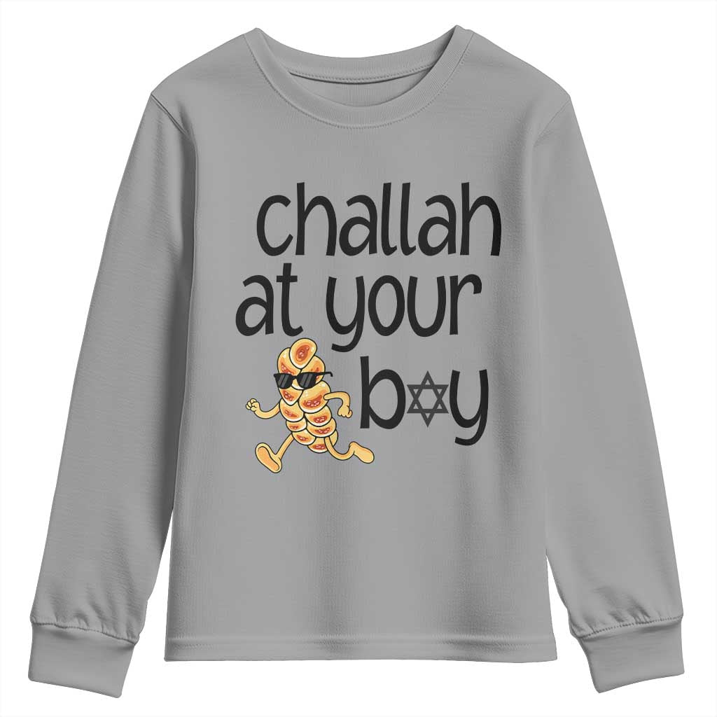 Festival Of Lights Gift Youth Sweatshirt Hanukkah Challah At Ya Boy - Wonder Print Shop
