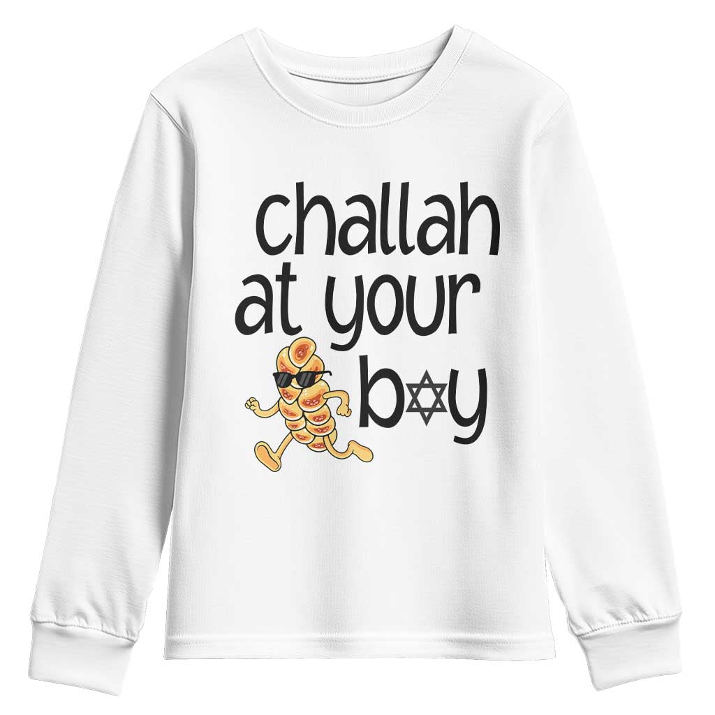 Festival Of Lights Gift Youth Sweatshirt Hanukkah Challah At Ya Boy - Wonder Print Shop