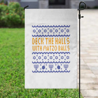 Funny Ugly Hanukkah Garden Flag Deck The Halls With Matzo Balls Jewish Gift - Wonder Print Shop