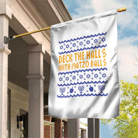 Funny Ugly Hanukkah Garden Flag Deck The Halls With Matzo Balls Jewish Gift - Wonder Print Shop