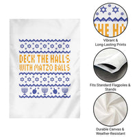 Funny Ugly Hanukkah Garden Flag Deck The Halls With Matzo Balls Jewish Gift - Wonder Print Shop