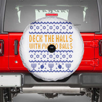 Funny Ugly Hanukkah Spare Tire Cover Deck The Halls With Matzo Balls Jewish Gift - Wonder Print Shop