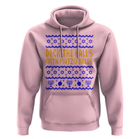 Funny Ugly Hanukkah Hoodie Deck The Halls With Matzo Balls Jewish Gift - Wonder Print Shop