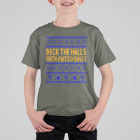 Funny Ugly Hanukkah T Shirt For Kid Deck The Halls With Matzo Balls Jewish Gift - Wonder Print Shop