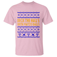 Funny Ugly Hanukkah T Shirt Deck The Halls With Matzo Balls Jewish Gift - Wonder Print Shop