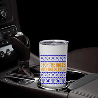 Funny Ugly Hanukkah Tumbler Cup Deck The Halls With Matzo Balls Jewish Gift - Wonder Print Shop