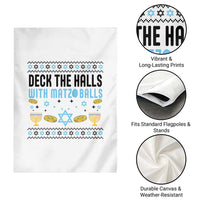 Deck The Halls With Matzo Balls Garden Flag Funny Ugly Jewish Holiday Gift - Wonder Print Shop