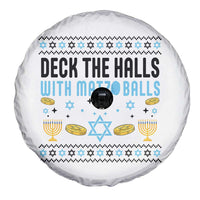 Deck The Halls With Matzo Balls Spare Tire Cover Funny Ugly Jewish Holiday Gift - Wonder Print Shop
