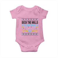 Deck The Halls With Matzo Balls Baby Onesie Funny Ugly Jewish Holiday Gift - Wonder Print Shop