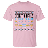Deck The Halls With Matzo Balls T Shirt Funny Ugly Jewish Holiday Gift - Wonder Print Shop