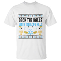 Deck The Halls With Matzo Balls T Shirt Funny Ugly Jewish Holiday Gift - Wonder Print Shop