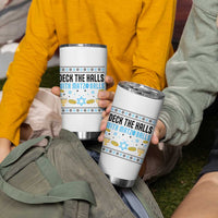 Deck The Halls With Matzo Balls Tumbler Cup Funny Ugly Jewish Holiday Gift - Wonder Print Shop