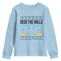 Deck The Halls With Matzo Balls Youth Sweatshirt Funny Ugly Jewish Holiday Gift - Wonder Print Shop