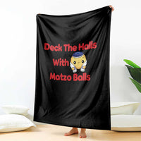 Deck The Halls With Matzo Balls Throw Blanket Religious Jewish Holiday Gift - Wonder Print Shop