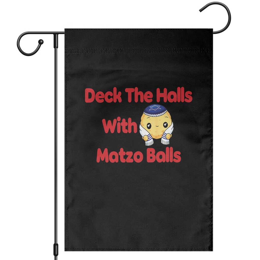 Deck The Halls With Matzo Balls Garden Flag Religious Jewish Holiday Gift - Wonder Print Shop