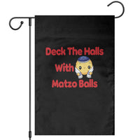 Deck The Halls With Matzo Balls Garden Flag Religious Jewish Holiday Gift - Wonder Print Shop