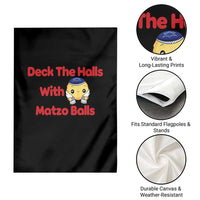 Deck The Halls With Matzo Balls Garden Flag Religious Jewish Holiday Gift - Wonder Print Shop