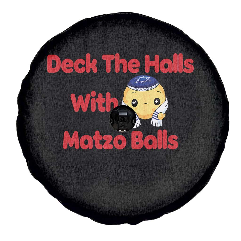 Deck The Halls With Matzo Balls Spare Tire Cover Religious Jewish Holiday Gift - Wonder Print Shop