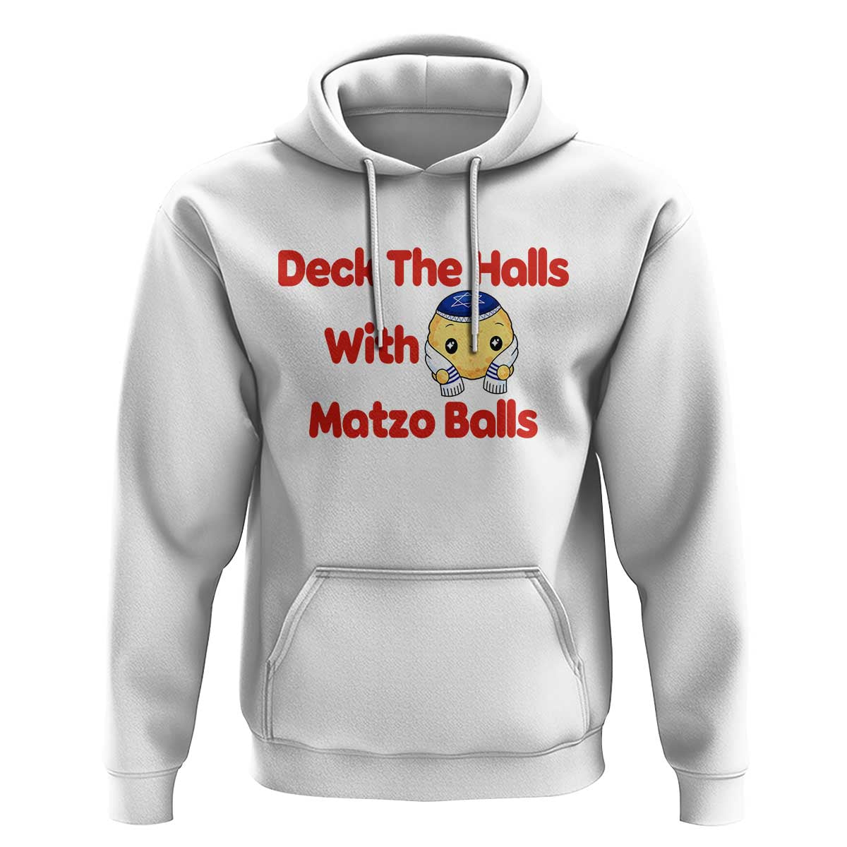 Deck The Halls With Matzo Balls Hoodie Religious Jewish Holiday Gift - Wonder Print Shop