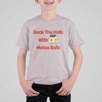 Deck The Halls With Matzo Balls T Shirt For Kid Religious Jewish Holiday Gift - Wonder Print Shop