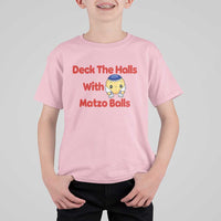 Deck The Halls With Matzo Balls T Shirt For Kid Religious Jewish Holiday Gift - Wonder Print Shop
