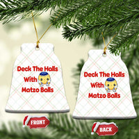 Deck The Halls With Matzo Balls Ceramic Ornament Religious Jewish Holiday Gift - Wonder Print Shop