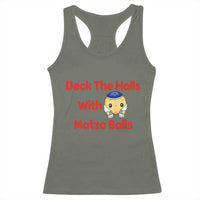 Deck The Halls With Matzo Balls Racerback Tank Top Religious Jewish Holiday Gift - Wonder Print Shop