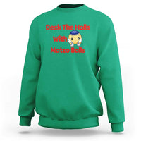 Deck The Halls With Matzo Balls Sweatshirt Religious Jewish Holiday Gift - Wonder Print Shop