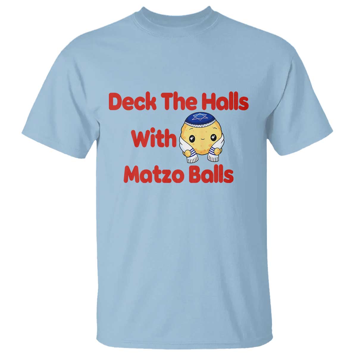 Deck The Halls With Matzo Balls T Shirt Religious Jewish Holiday Gift - Wonder Print Shop