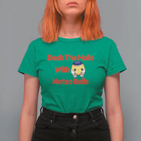 Deck The Halls With Matzo Balls T Shirt For Women Religious Jewish Holiday Gift - Wonder Print Shop