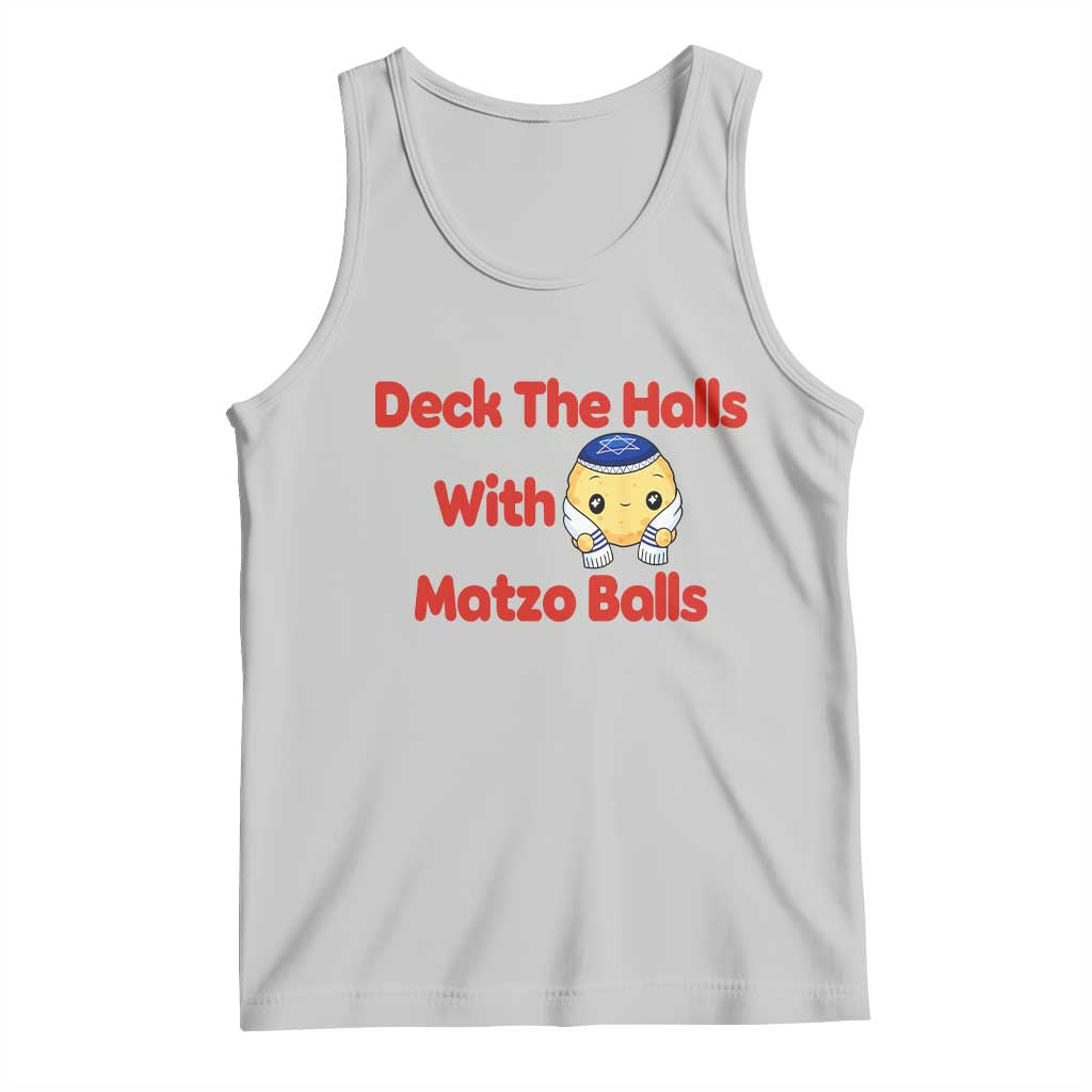 Deck The Halls With Matzo Balls Tank Top Religious Jewish Holiday Gift - Wonder Print Shop