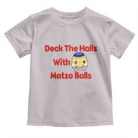 Deck The Halls With Matzo Balls Toddler T Shirt Religious Jewish Holiday Gift - Wonder Print Shop