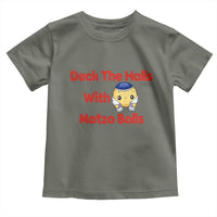 Deck The Halls With Matzo Balls Toddler T Shirt Religious Jewish Holiday Gift - Wonder Print Shop