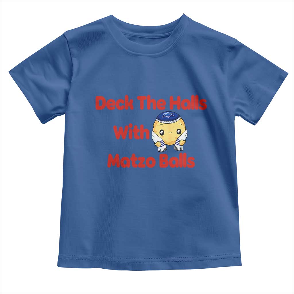 Deck The Halls With Matzo Balls Toddler T Shirt Religious Jewish Holiday Gift - Wonder Print Shop