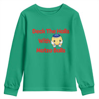 Deck The Halls With Matzo Balls Youth Sweatshirt Religious Jewish Holiday Gift - Wonder Print Shop