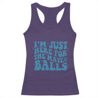 Funny Hanukkah Racerback Tank Top Im Just Here For The Matzo Balls Jewish Gift - Wonder Print Shop