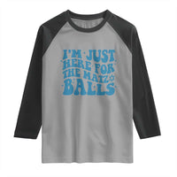 Funny Hanukkah Raglan Shirt Im Just Here For The Matzo Balls Jewish Gift - Wonder Print Shop